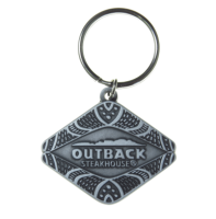 Outback Key Chain Stainless Steel Double Boomerang 156