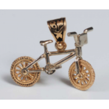 BMX - Charm - Gold w/ Moveable Parts - MX117-118