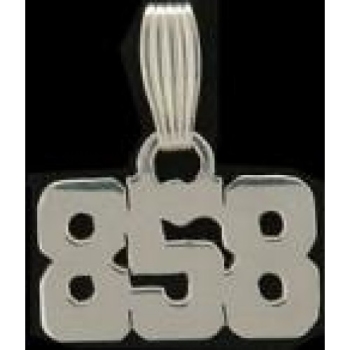 Motocross - Charm - Sterling Silver Custom Number - MX122