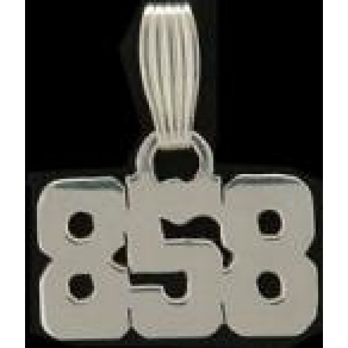 Motocross - Charm - Sterling Silver Custom Number - MX122